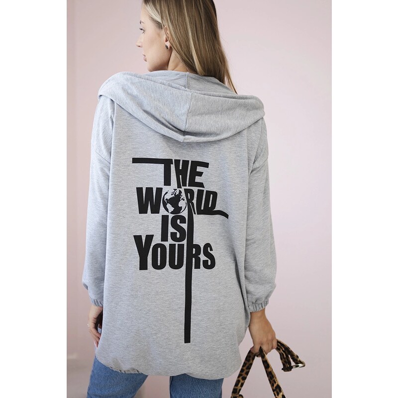Mikina s potlačou The world is yours 64235928