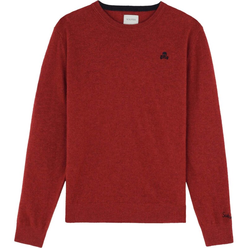 Scalpers Sveter Aston tmavočervená / čierna 57727761