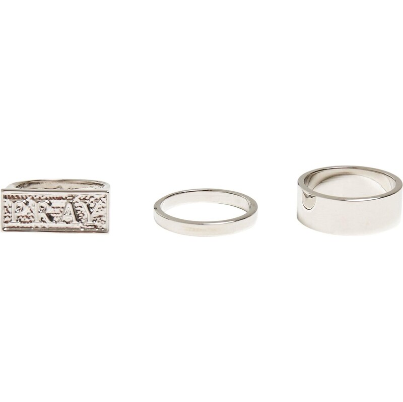 Mister Tee Prsteň Pray strieborná 57727353