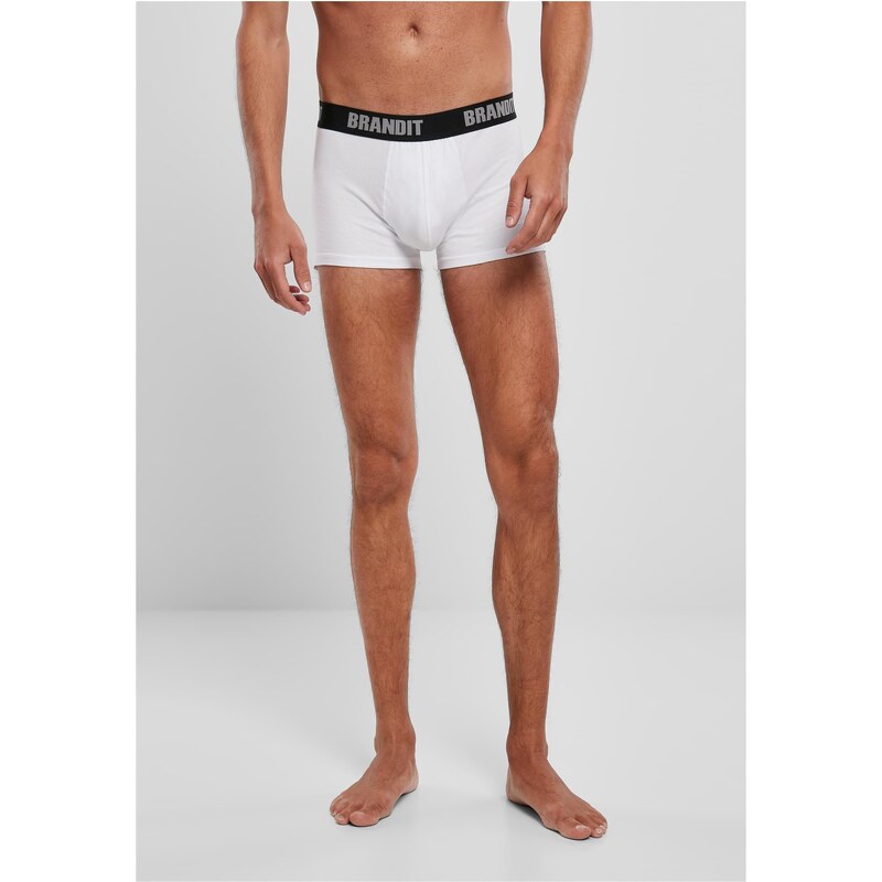 Brandit Boxer Shorts Logo 2er Pack wht/blk 67139009
