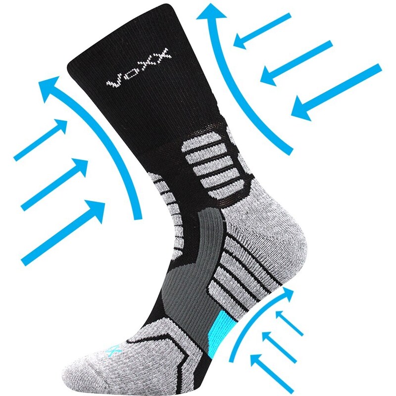 RONIN kompresné športové ponožky so striebrom VoXX Čierna 43-46 1 pár 28204698