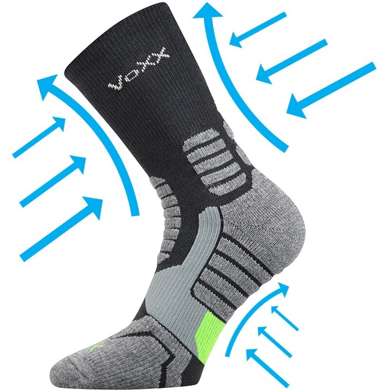 RONIN kompresné športové ponožky so striebrom VoXX Tm. sivá 43-46 1 26458726