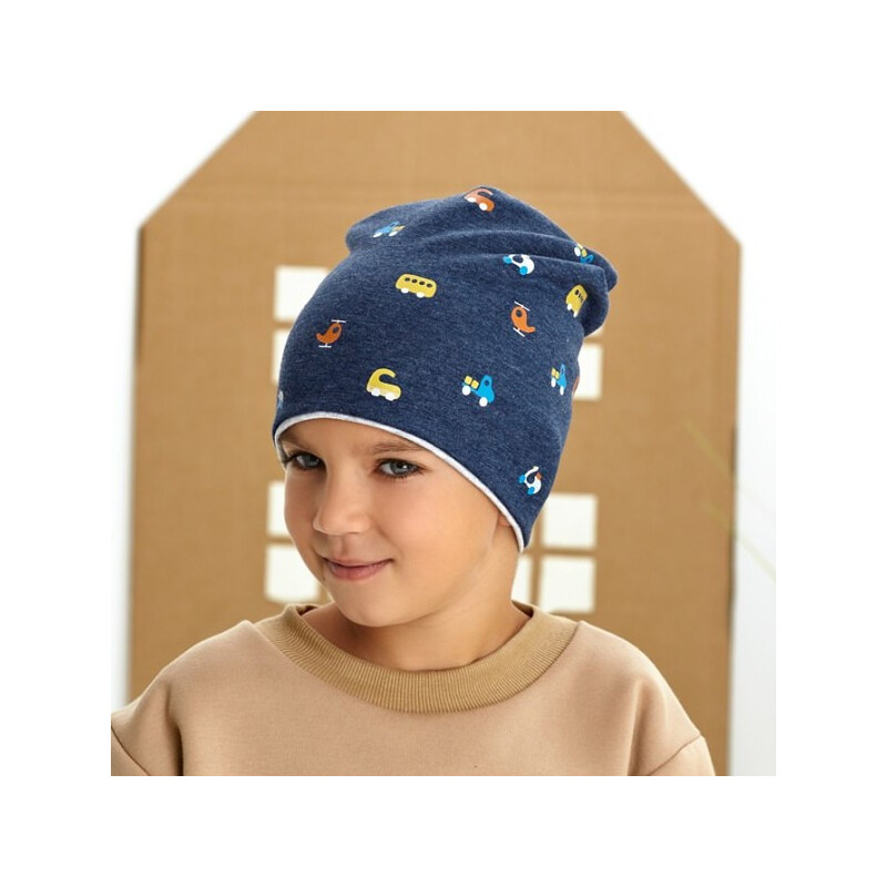 Chlapčenská čiapka AJS 48-047 obojstranná 57763041