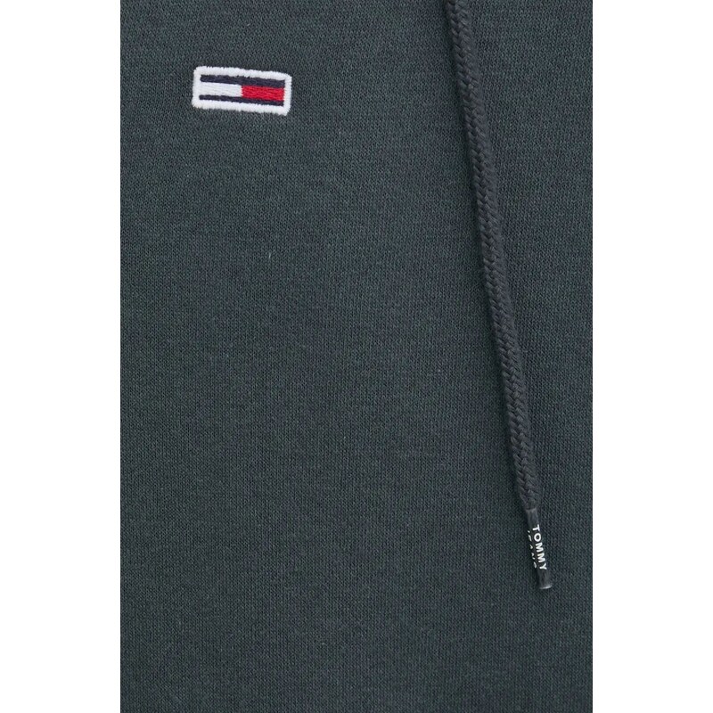 Mikina Tommy Jeans pánska, šedá farba, s kapucňou, jednofarebná, DM0DM20743