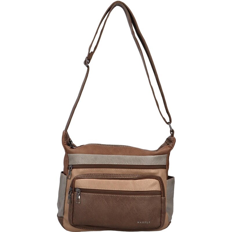 Dámska crossbody kabelka taupe - MaxFly Fiorella taupe 57786437