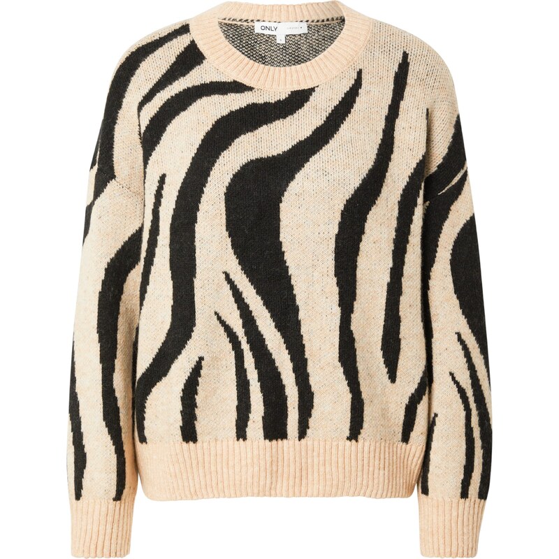 ONLY Sveter ONLHAZEL béžová / čierna 61963901