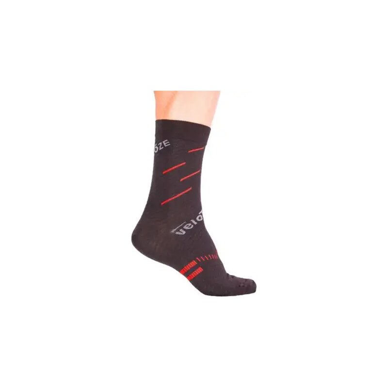 Velotoze ponožky čierna/červená vel. L/XL (43-47) 57815525