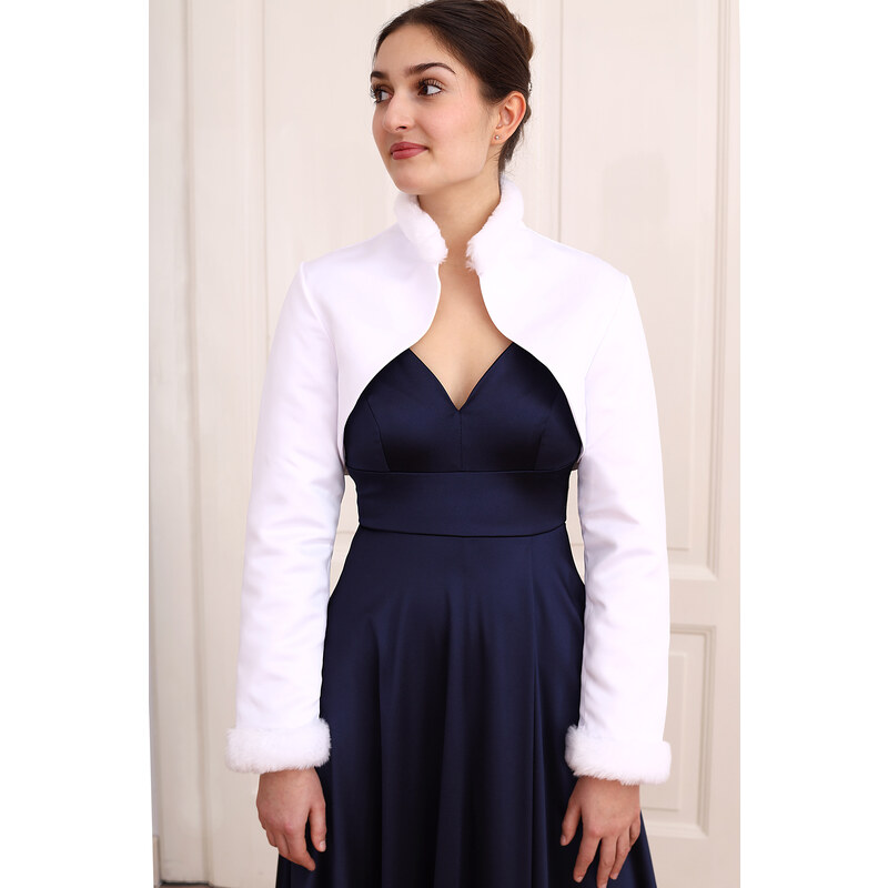 Glara Bolerko s kožušinkou k šatám 57807986