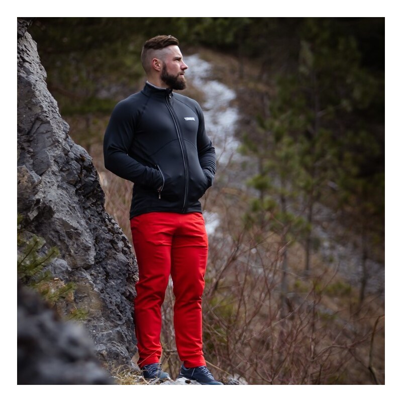 TERMOVEL Červené pánske funkčné tepláky 57928162