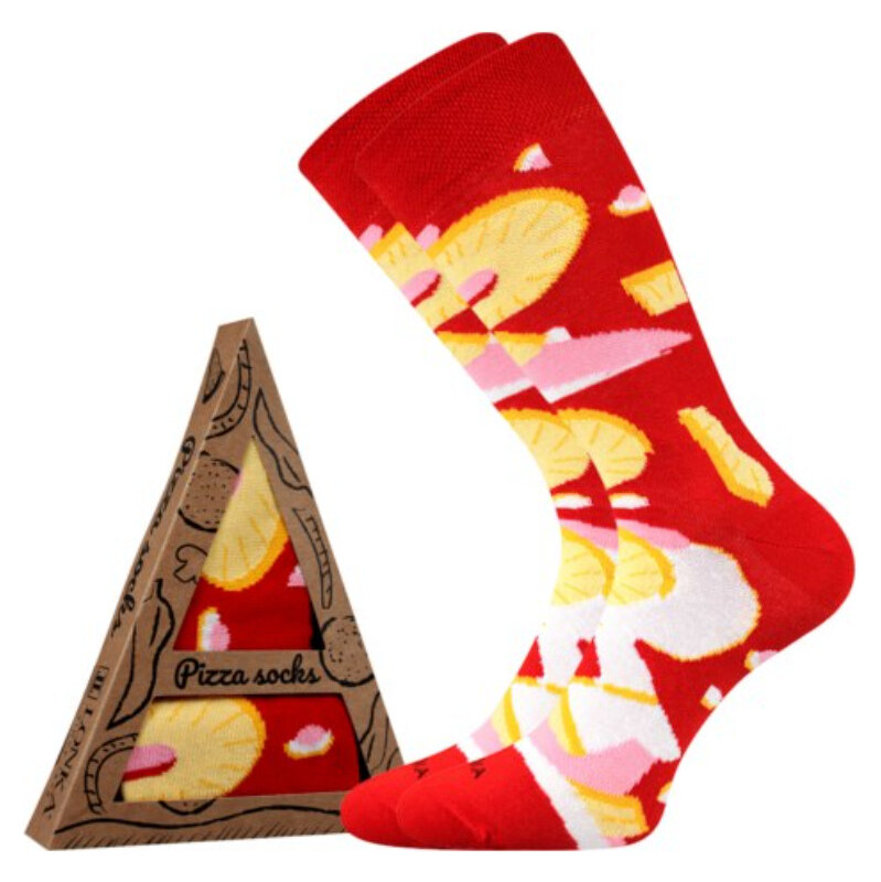 Ponožky Lonka vysoké viacbarevné (Pizza-hawaii) 57825557