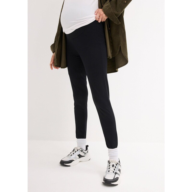 bonprix Tehotenské termo legíny, farba čierna 45895852