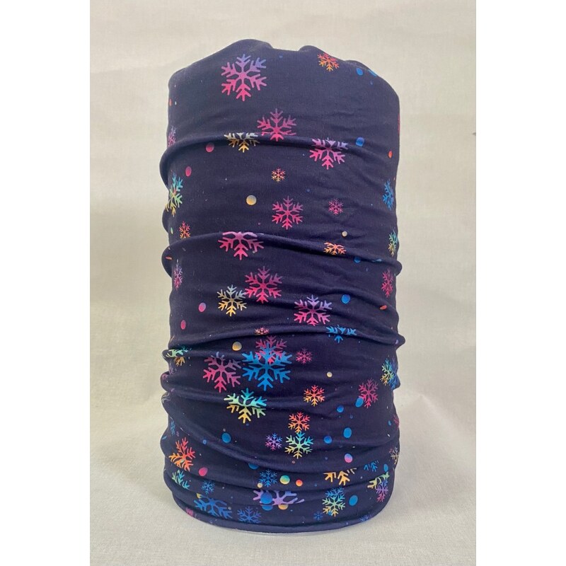 TERMOVEL Dámsky tmavomodrý nákrčník so vzormi 57839086