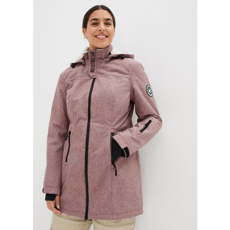bonprix Funkčná outdoorová dlhá bunda s kožušinovým flísom, 44948377