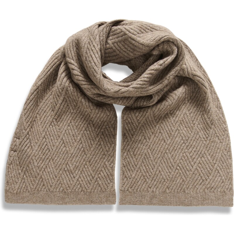 KAFFE CURVE Šál béžová melírovaná 57847451