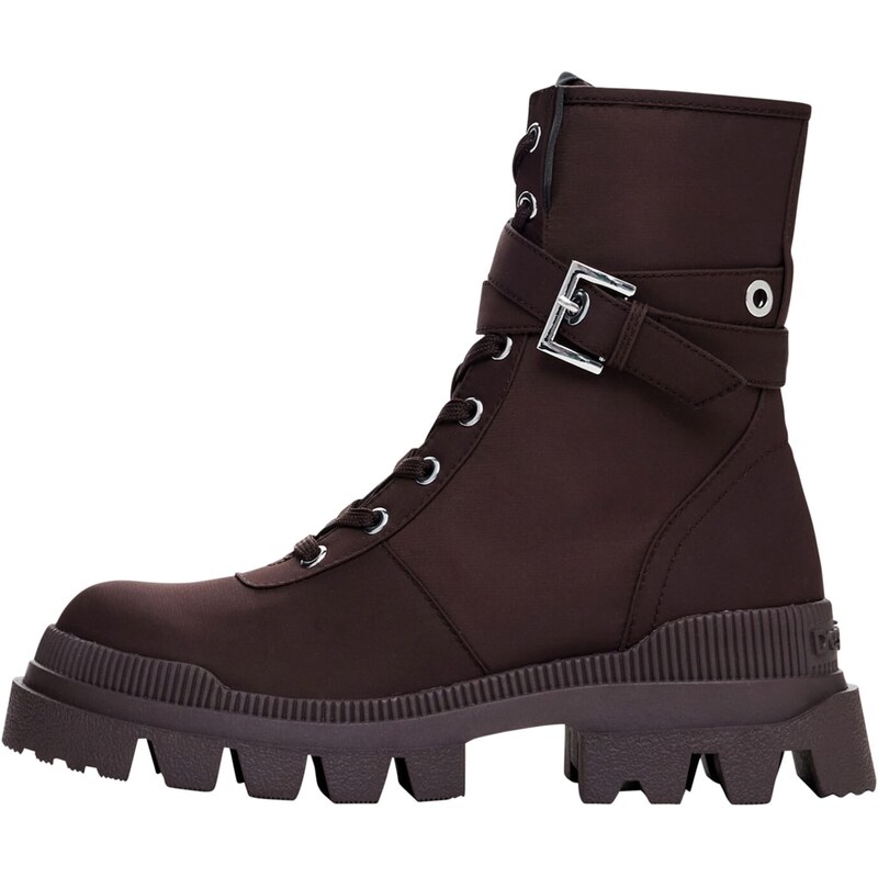 Desigual Šnurovacie členkové čižmy hnedá 57847778