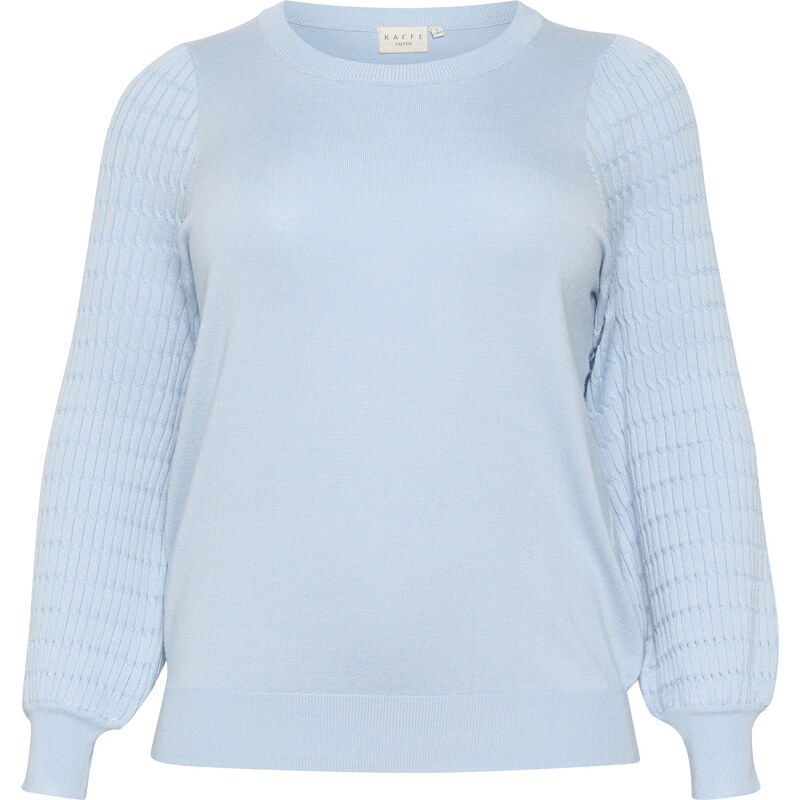 KAFFE CURVE Sveter Lini svetlomodrá 57847679