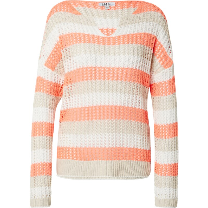Soccx Sveter béžová / sivá / oranžová 59061108