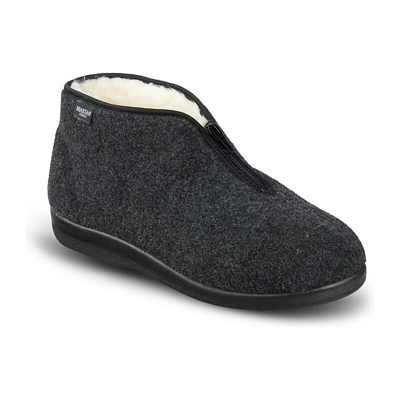 Dámske uzavreté papuče Mjartan so zipsom- filcové 24431699