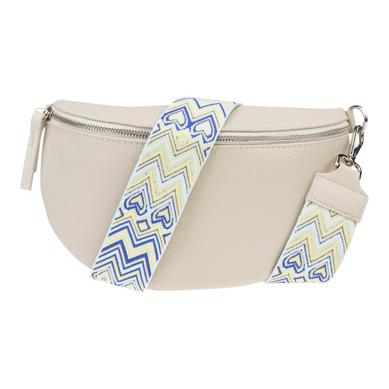 Béžová kožená talianska crossbody kabelka Reni Grande Beige s 57852526
