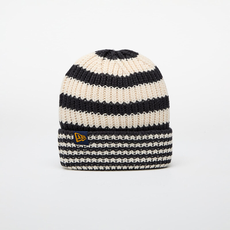 Čiapka New Era Knit Medium Stripe Beanie Navy/ Light Cream Universal 57854556