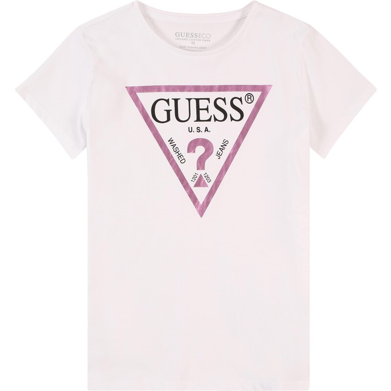 GUESS Tričko eozín / čierna / šedobiela 57874520