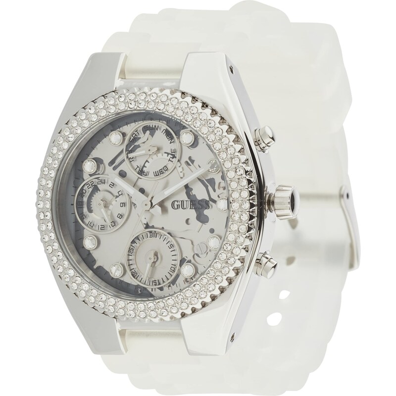 GUESS Analógové hodinky biela 57874536