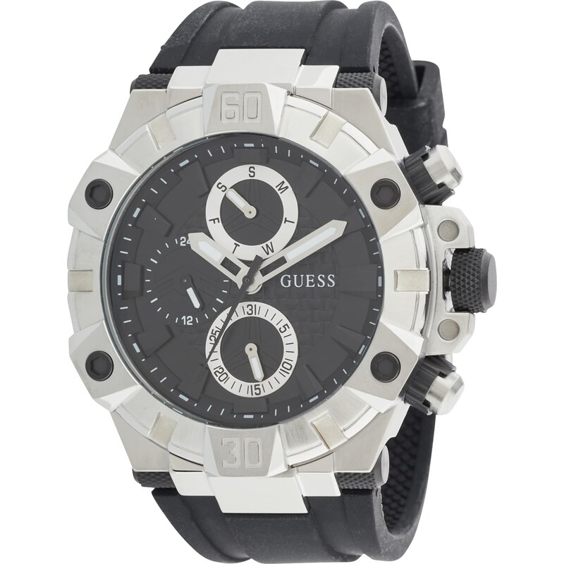 GUESS Analógové hodinky IGNITE čierna / strieborná 57874572