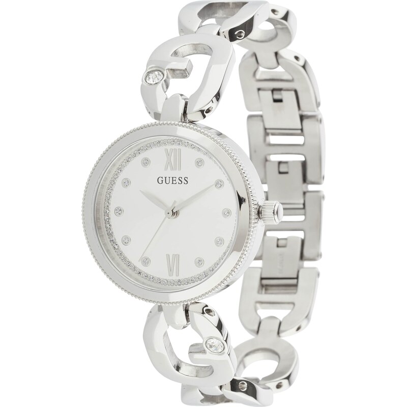 GUESS Analógové hodinky Empower strieborná / biela 57874615