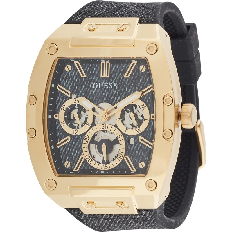 GUESS Analógové hodinky Phoenix zlatá / čierna 57874618