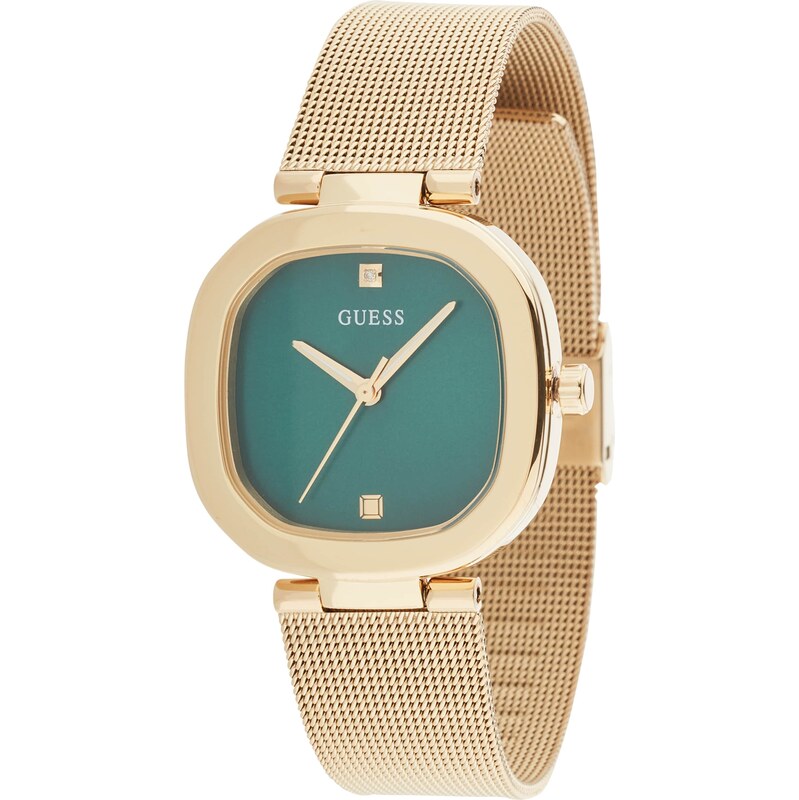 GUESS Analógové hodinky zlatá / zelená / biela 57874650