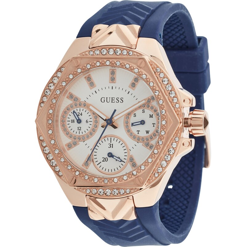 GUESS Analógové hodinky tmavomodrá / zlatá 57874685