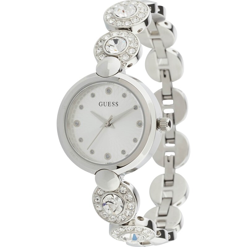 GUESS Analógové hodinky Stardom čierna / strieborná / priehľadná 66945299