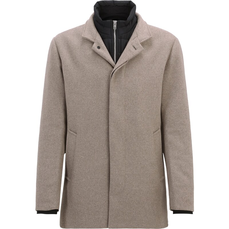 JACK & JONES Prechodná bunda JJEHarrison sivobéžová / čierna 58382707