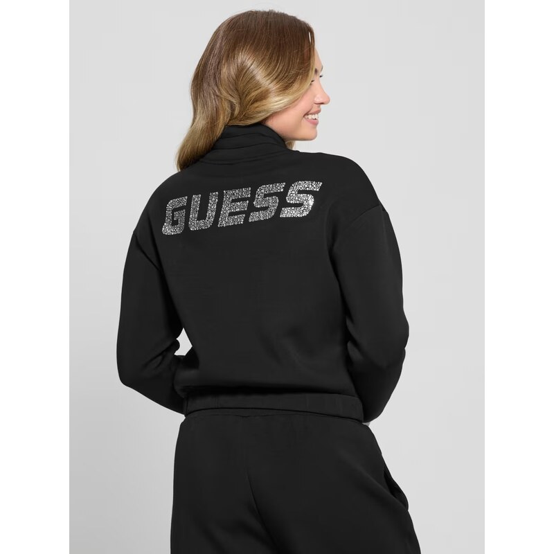 Guess Cecilia Scuba Zip Sweatshirt BLACK 61906925