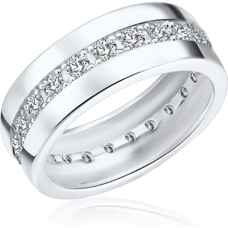 Rafaela Donata Prsteň strieborná / priehľadná 66718115