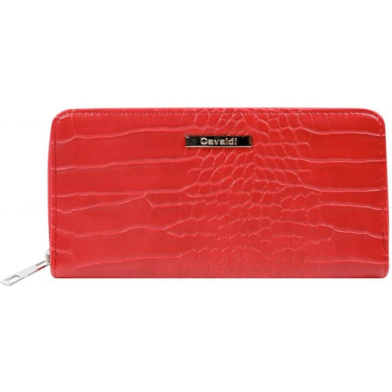 Cavaldi praktická červená dámska peňaženka s obvodovým zipsom 57877448