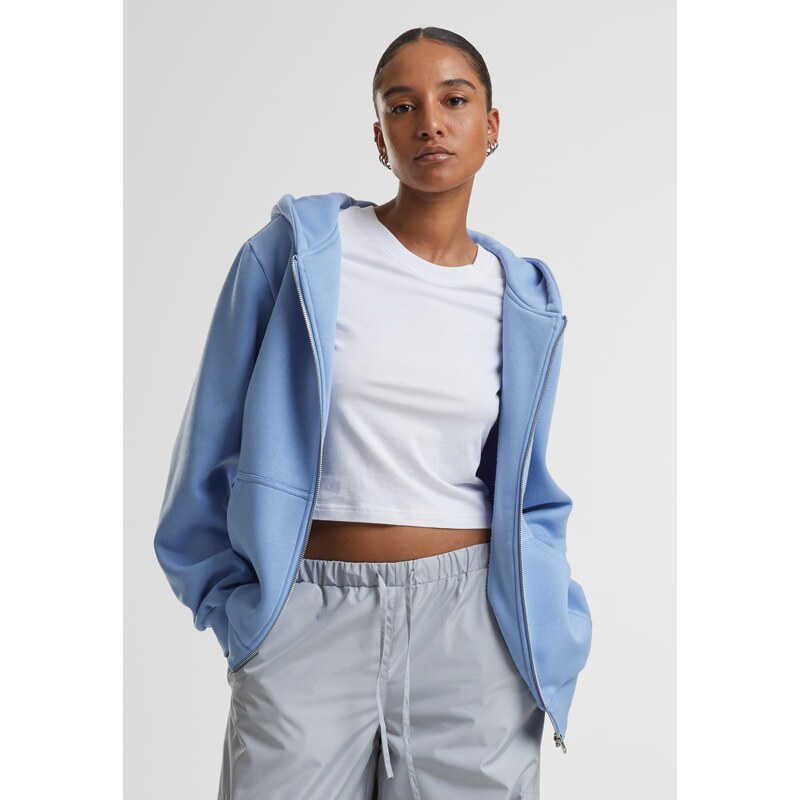 Urban Classics Womens zip-up hoodie Fluffy Hoody light blue 57881757