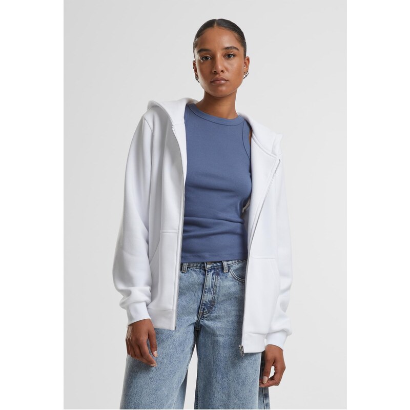 Urban Classics Womens zip-up hoodie Fluffy Hoody white 57881825
