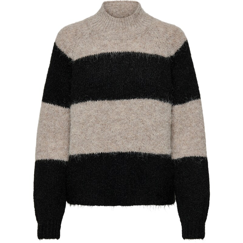 JDY Sveter JDYZoey béžová melírovaná / čierna 58370909