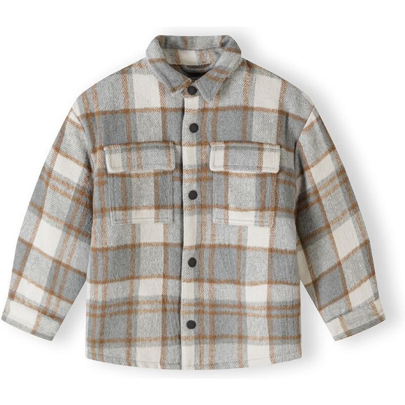 MINOTI Prechodná bunda hnedá / svetlosivá / biela 57903028