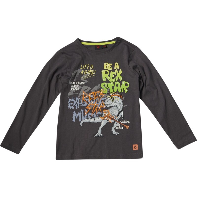 KOROSHI Tričko antracitová / čadičová / jablková / tmavooranžová 57903168