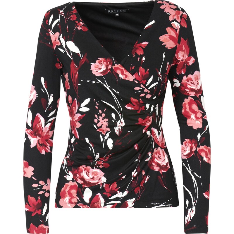 KOROSHI Tričko zmiešané farby / čierna 57903146