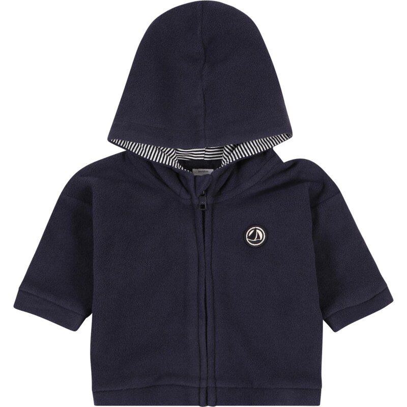 PETIT BATEAU Flisová bunda námornícka modrá / šedobiela 66857958