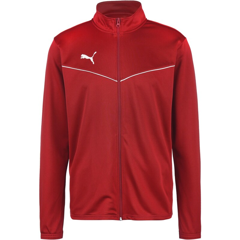PUMA Tréningová bunda TeamRise červená / biela 67749844