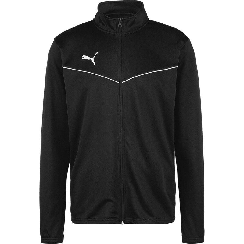 PUMA Tréningová bunda Teamrise čierna / biela 65619292