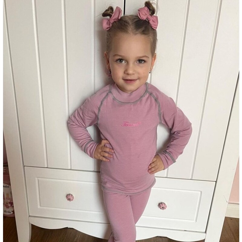 TERMOVEL Dievčenské ružový set termobielizne 57914972