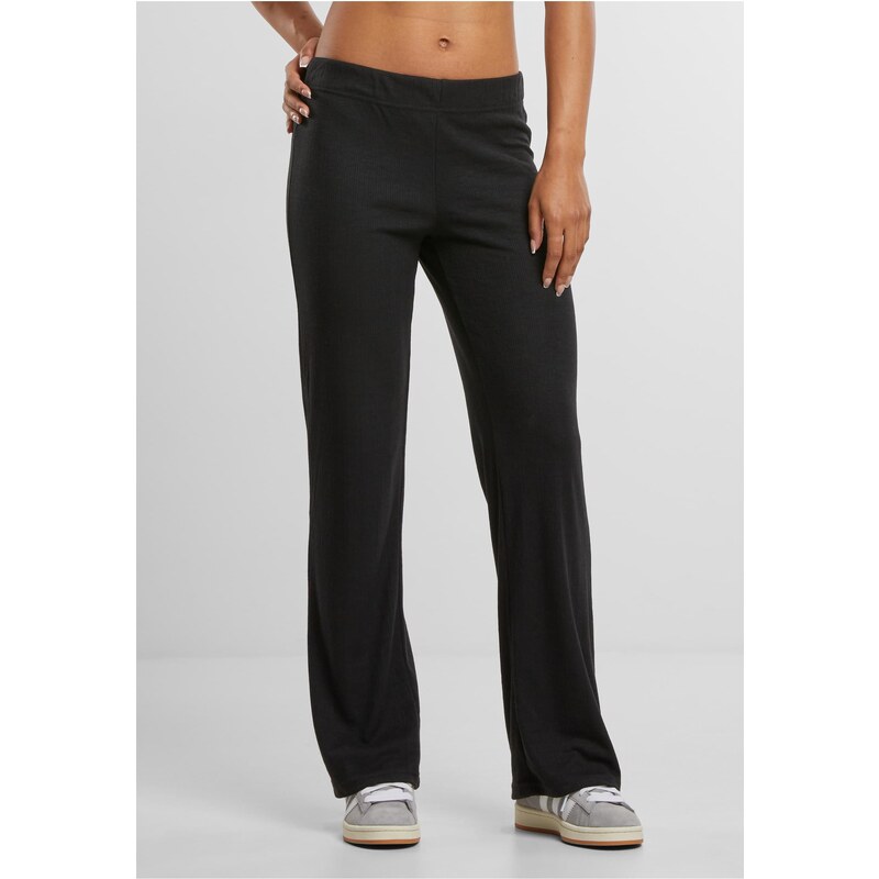 Urban Classics Womens ribbed trousers black 57918760