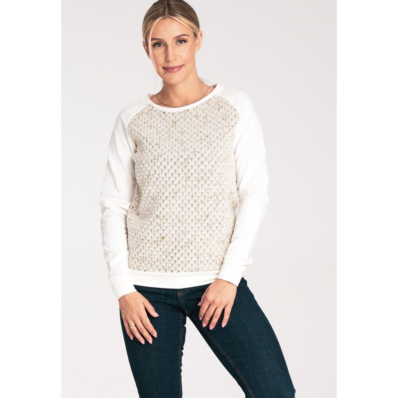 FIGL Dámska smotanová mikina M1046 ecru 58321567