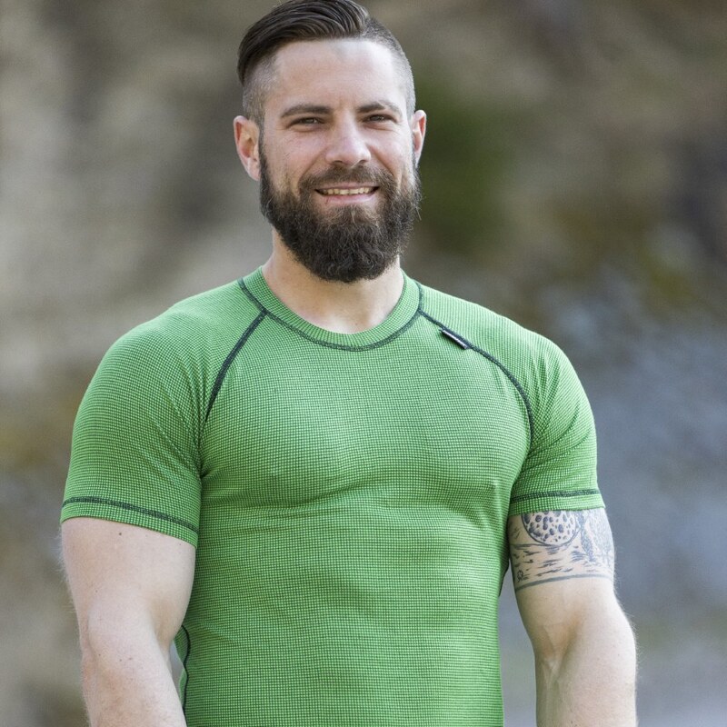 TERMOVEL Zelené pánske termo tričko 57928138