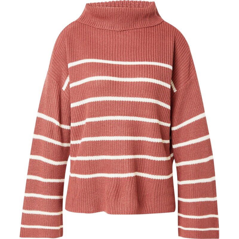 VILA Sveter bordová / biela 63147119